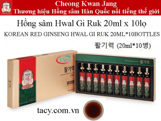 Hồng sâm Hwal Gi Ruk 20ml*10 ống